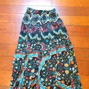 Free People long lightweight colorful skirt